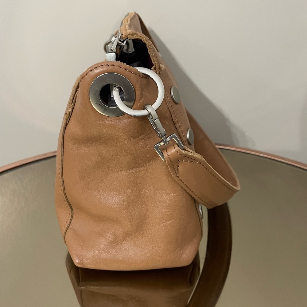 Hammitt Tan Leather Crossbody Shoulder Bag with Silver Hardware - Picture 3 of 10